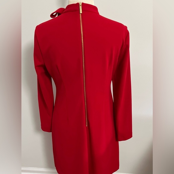 Calvin Klein Mock Neck Bow Sheath Dress - Picture 5 of 9